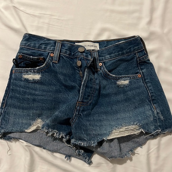 Great condition denim forum blue Jean shorts size 23 - Picture 1 of 3